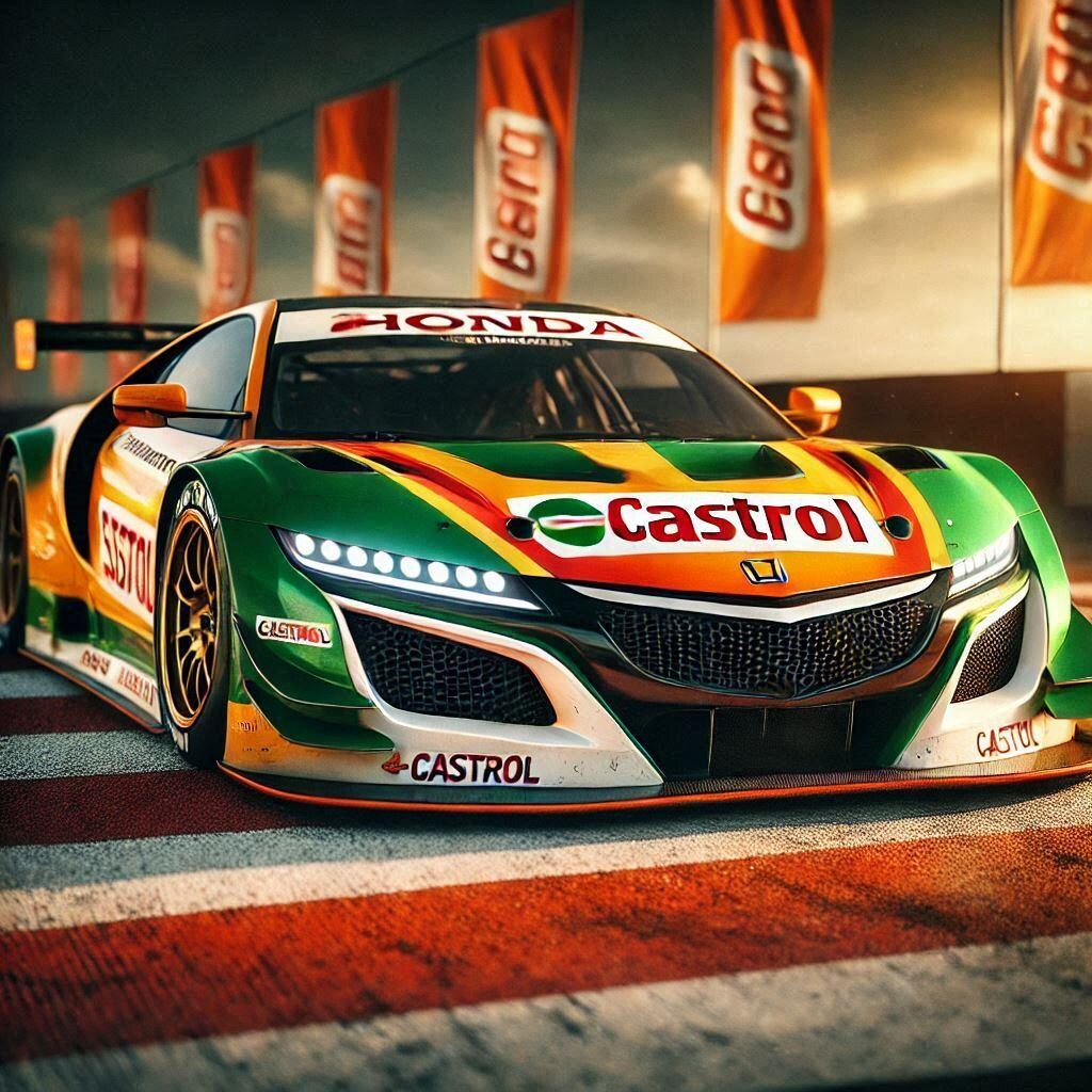 カストロールカラーホンダNSXレーシングカー