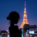 東京のホテルバルコニーから　Tokyo Tower at night 6枚目
