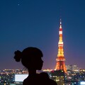 東京のホテルバルコニーから　Tokyo Tower at night 3枚目