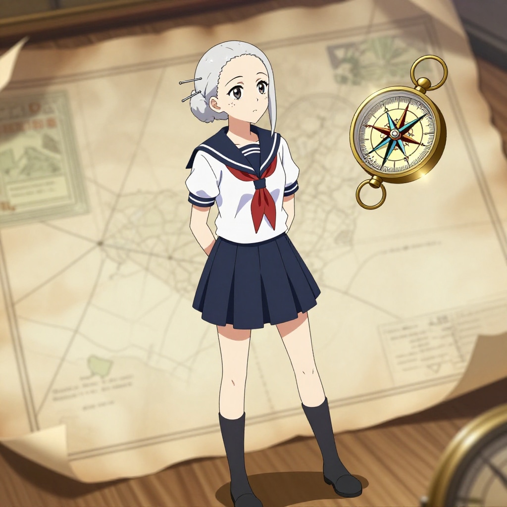 【ZIT擬人化】その30. コンパス（方位磁針） | の人気AIイラスト・グラビア