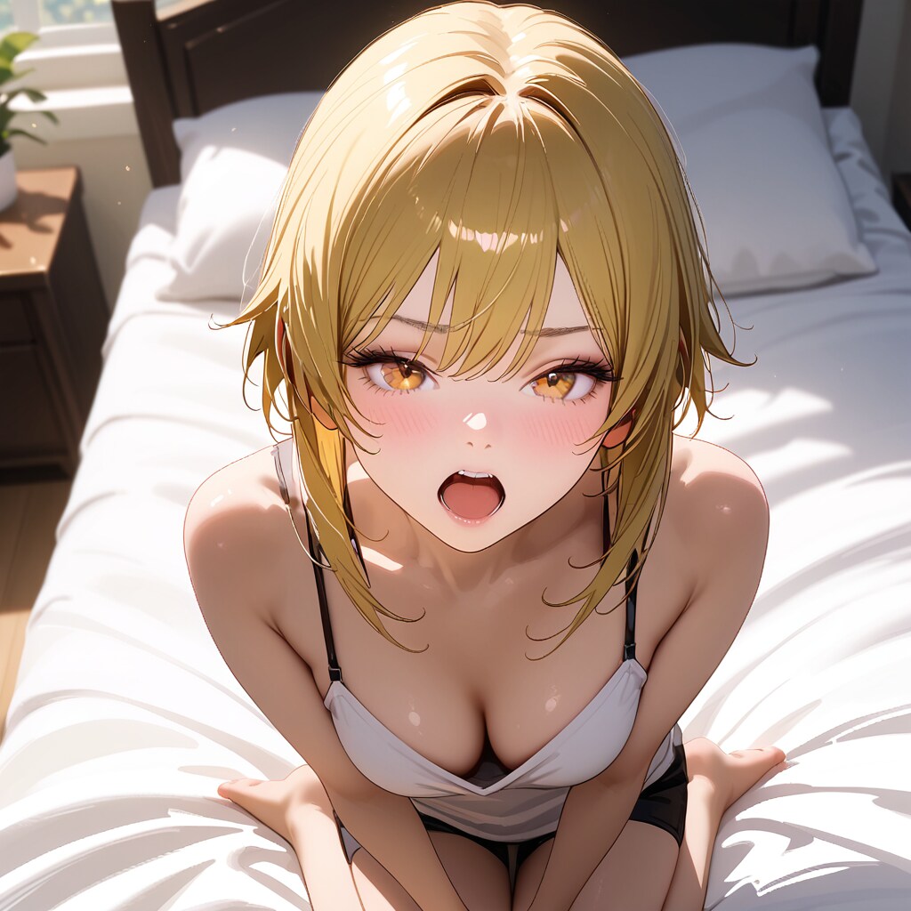 む。