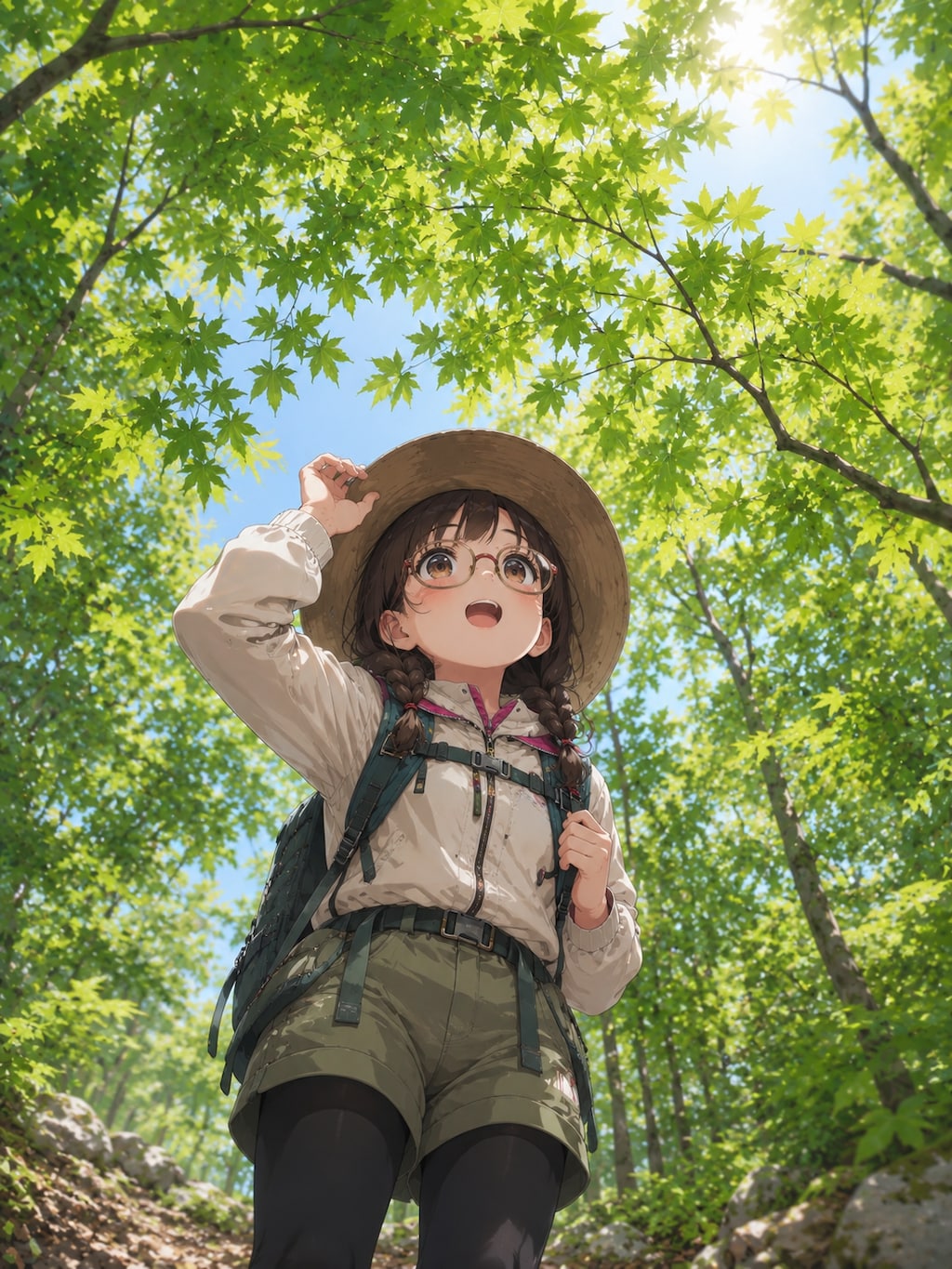 青葉のイロハモミジ ～春山登山と委員長ちゃん～