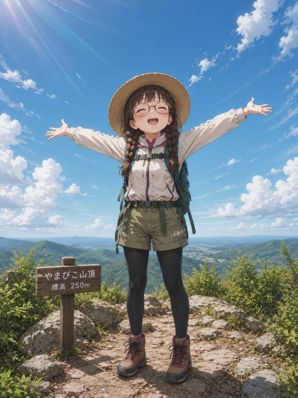 青葉のイロハモミジ ～春山登山と委員長ちゃん～