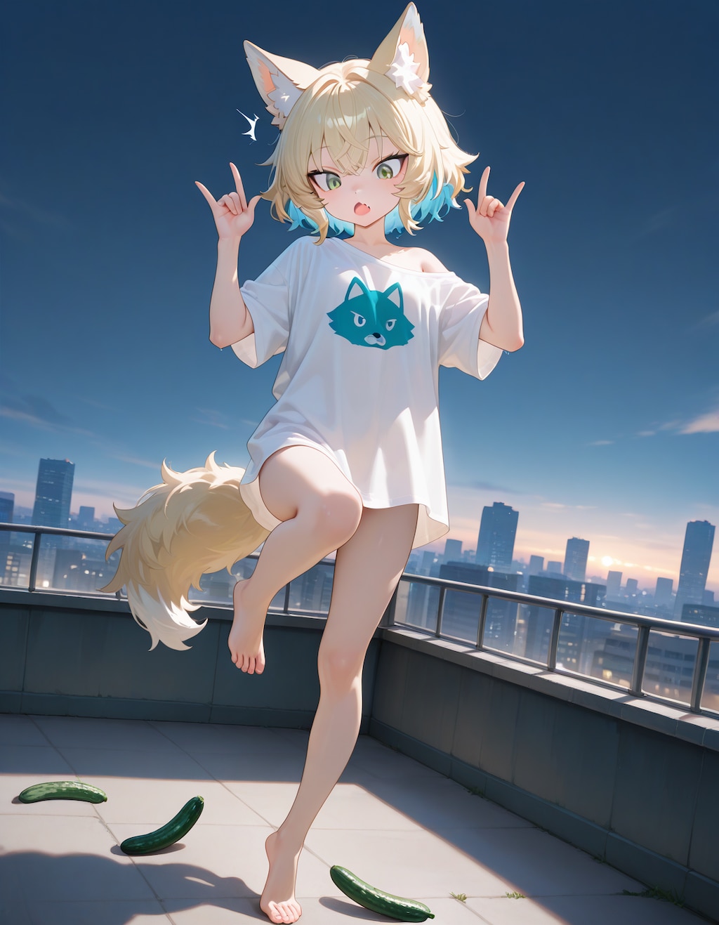 昔の漫画のびっくりポーズ