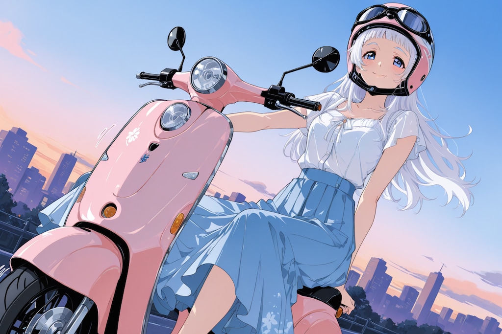 白ちゃんとスクーター