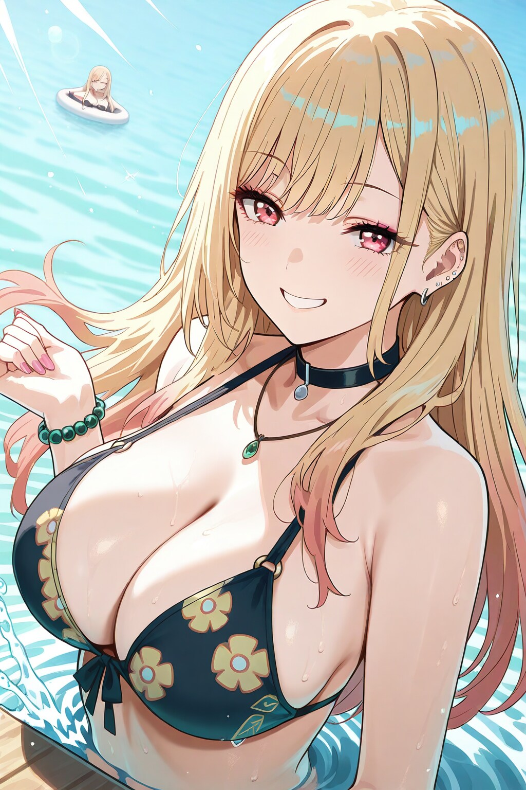 WAVE＆UNICORN海で水浴び海夢ちゃん👙🌊