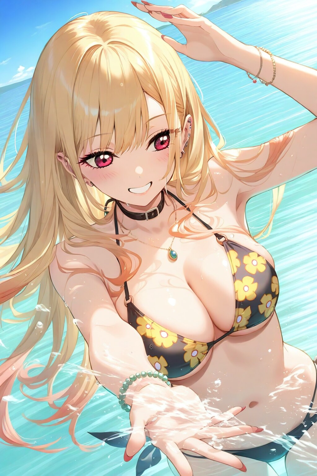 WAVE＆UNICORN海で水浴び海夢ちゃん👙🌊