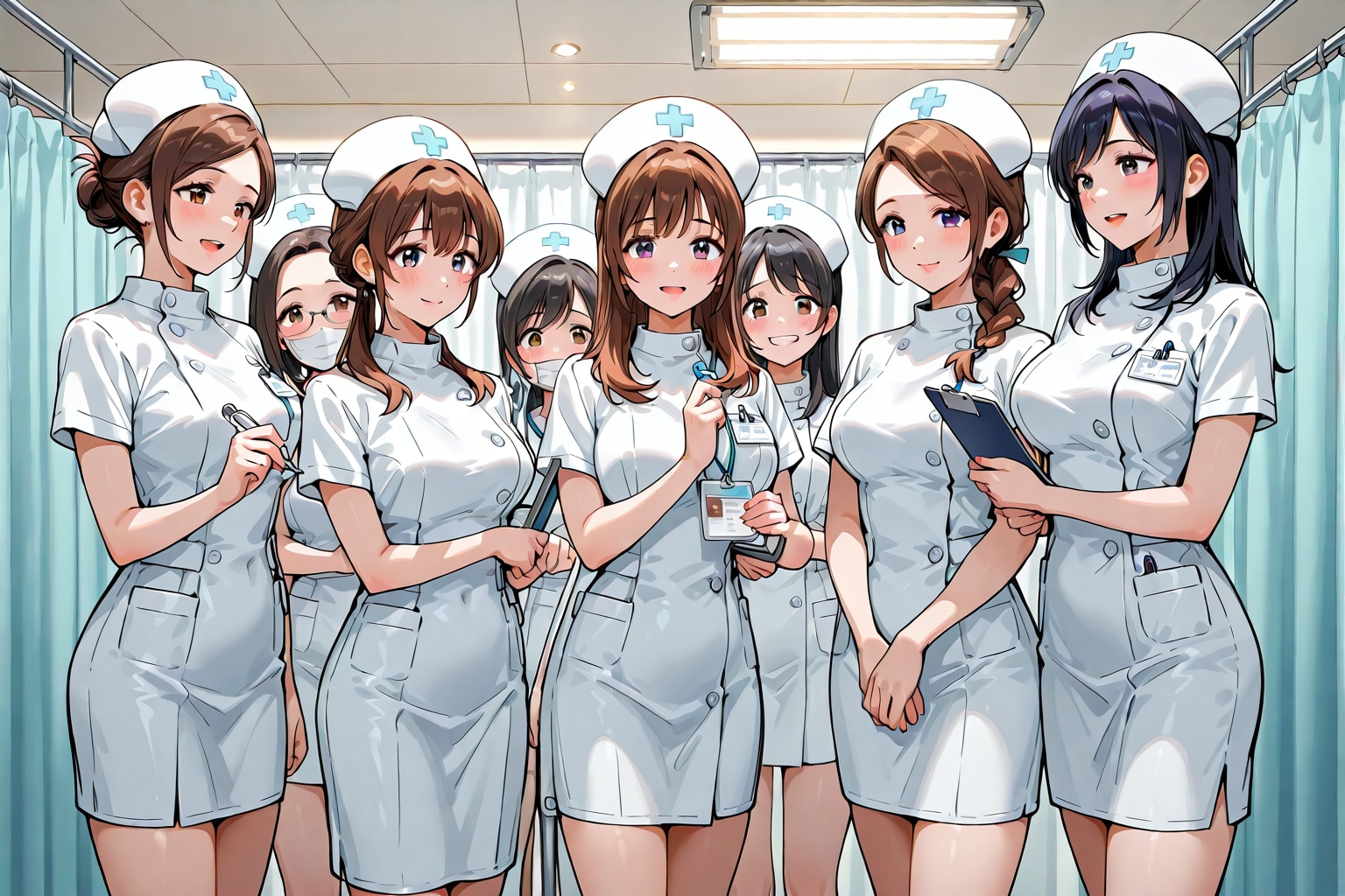 全員同じ制服です😍 | の人気AIイラスト・グラビア