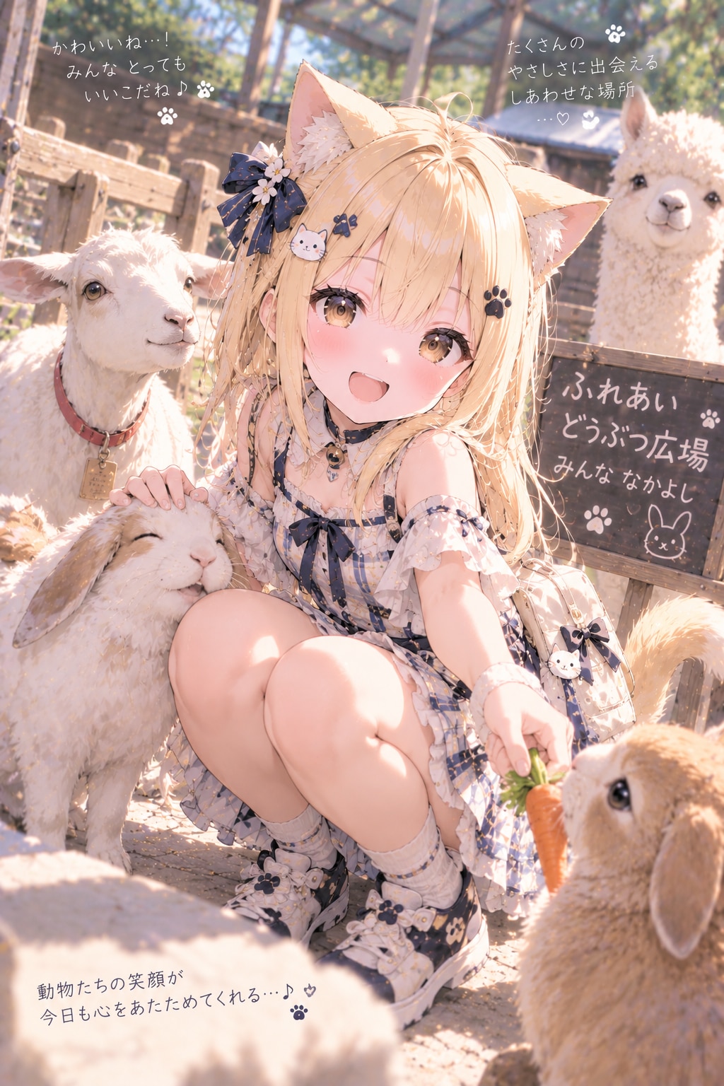 「ふれあい広場で大はしゃぎ！🐑」 | の人気AIイラスト・グラビア