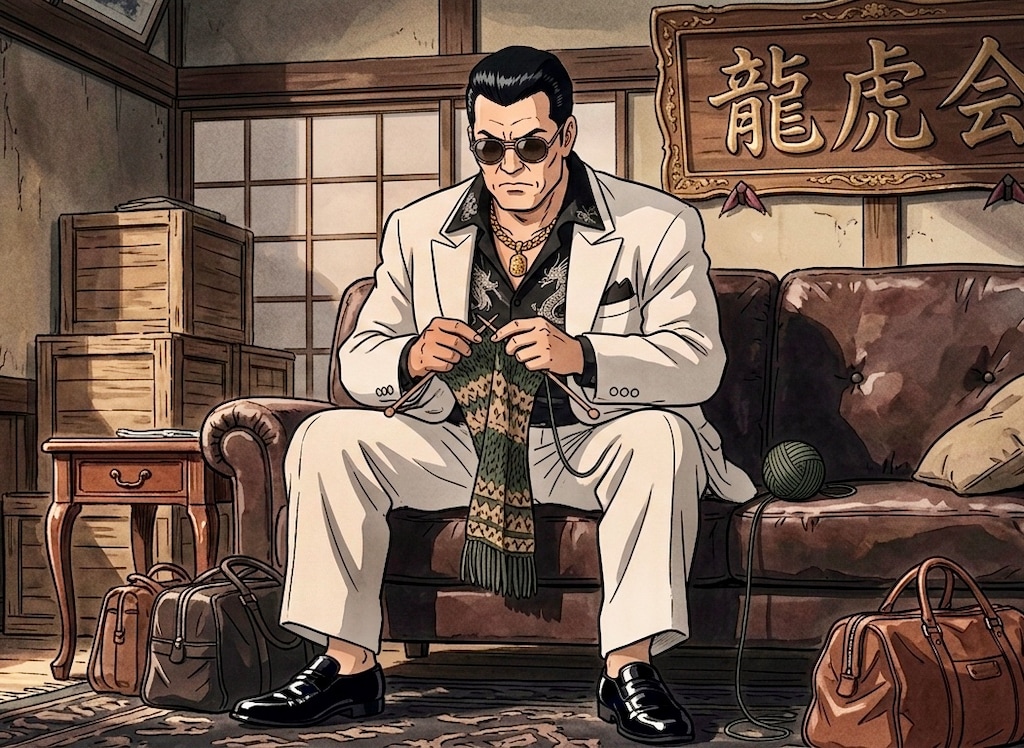 こう見えて編み物が得意