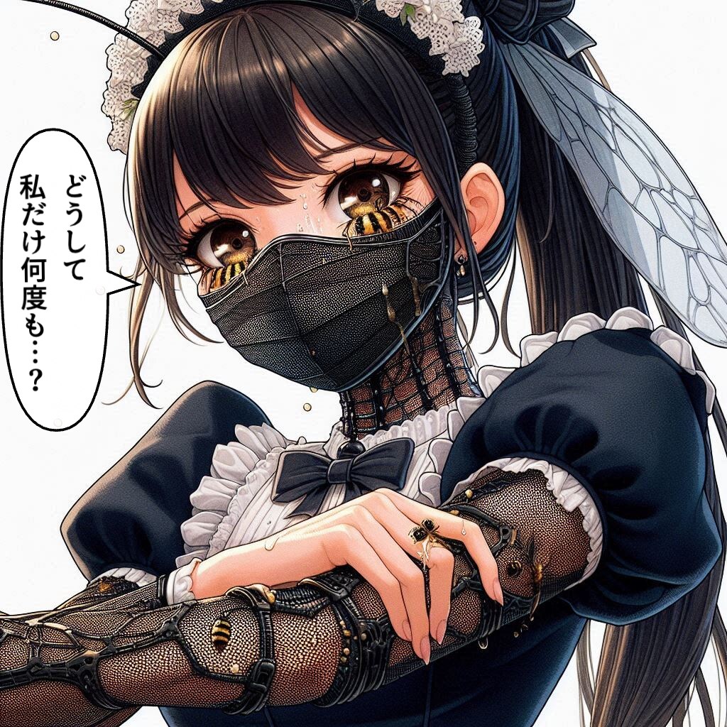 くノ一メイド 対 蜂型怪人