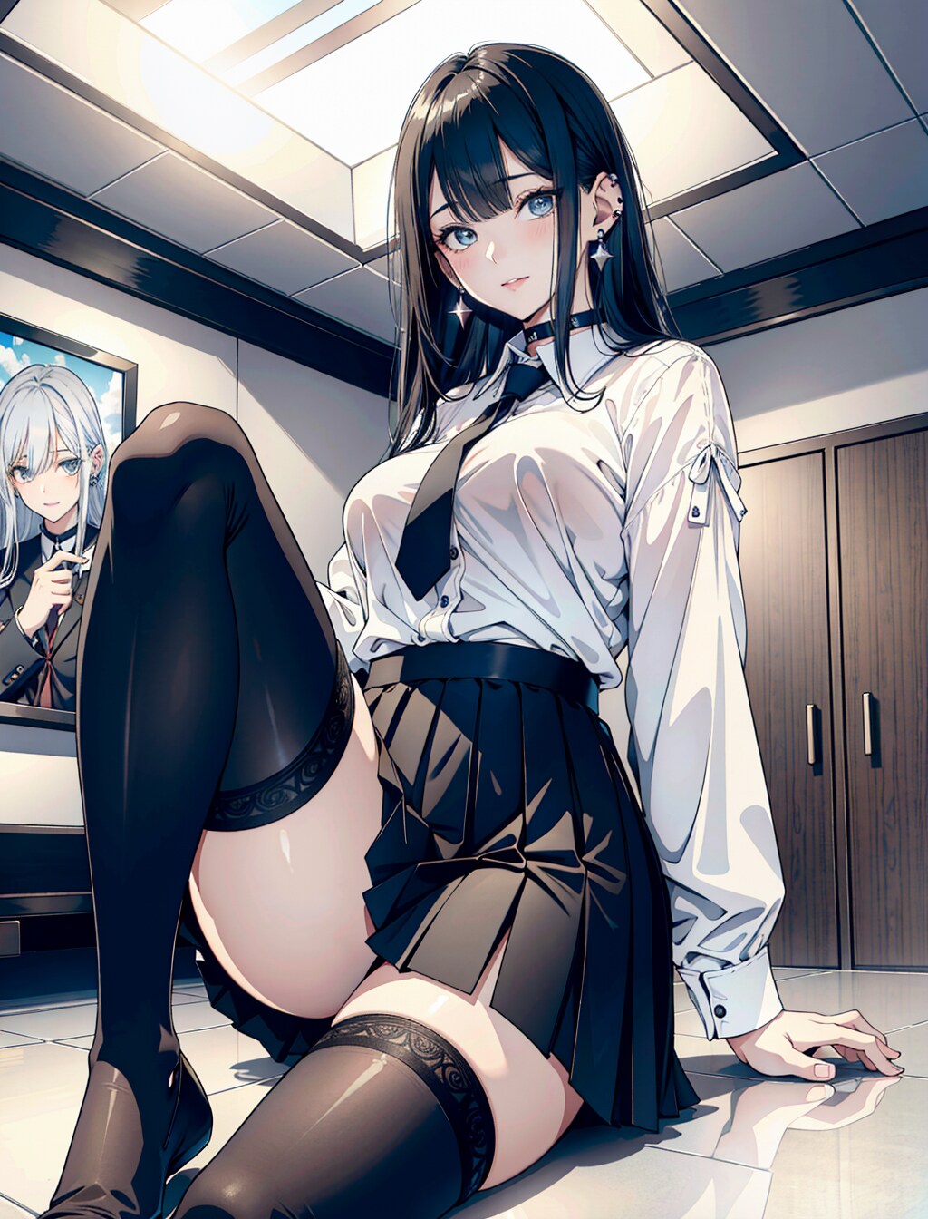 たまには黒髪もね