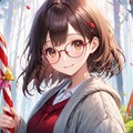 眼鏡女子 楓のお菓子の国 キャンディの森 2枚目