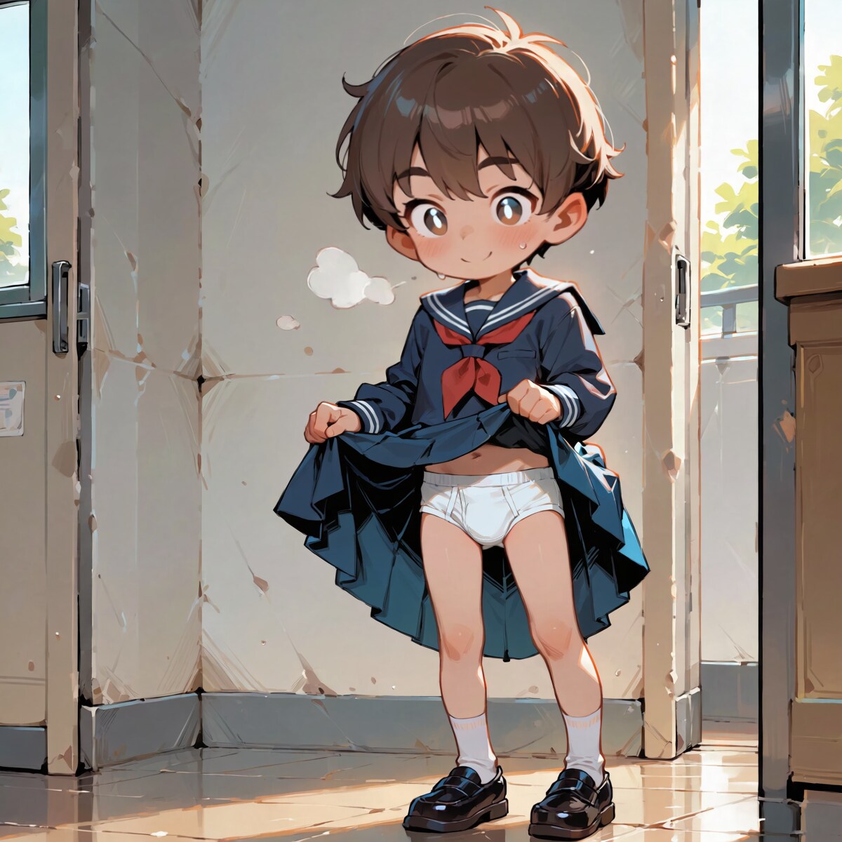 セーラ服男子のブリーフ