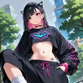 ヒップホップ黒服ギャル 2枚目