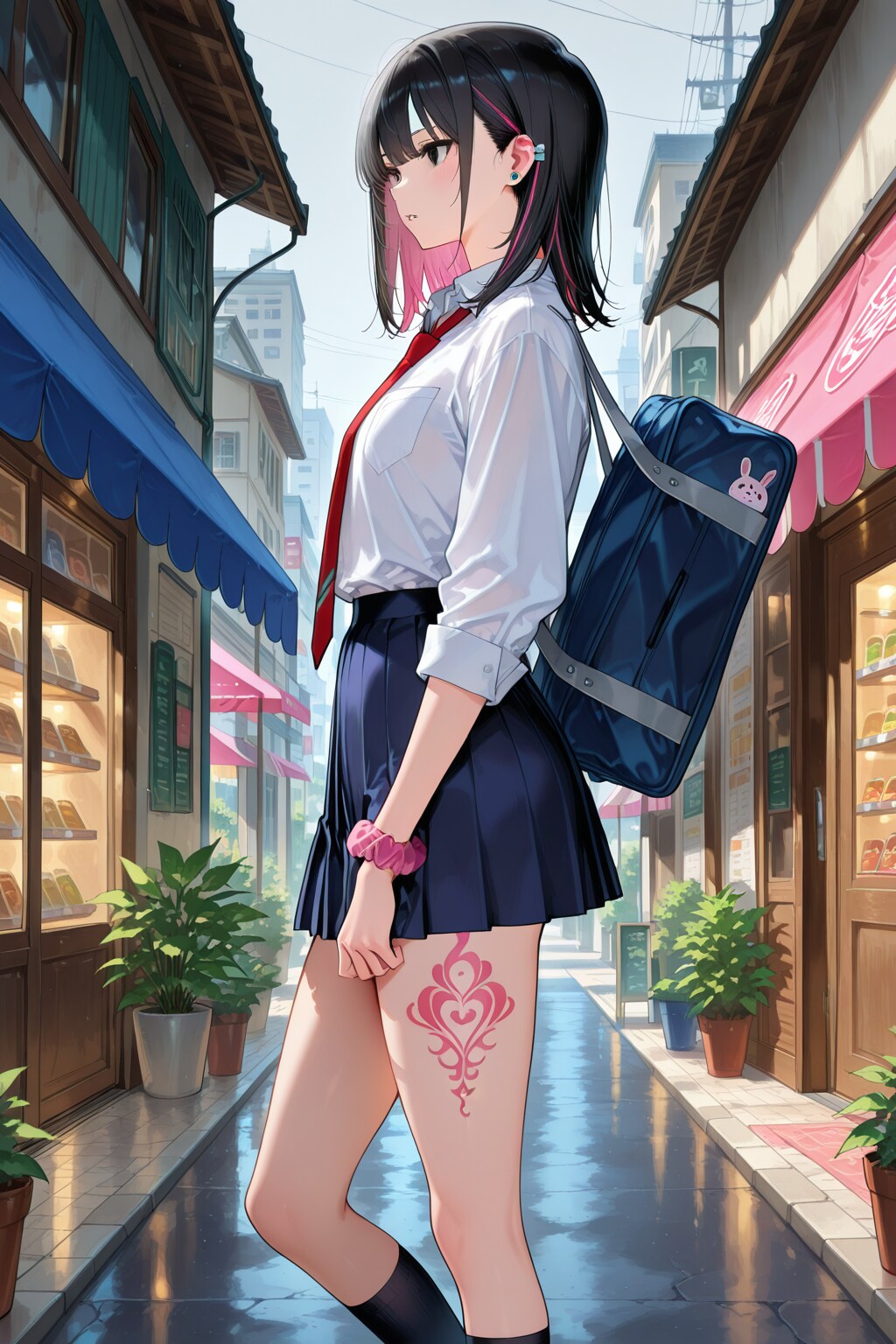ヒップホップ黒服ギャル