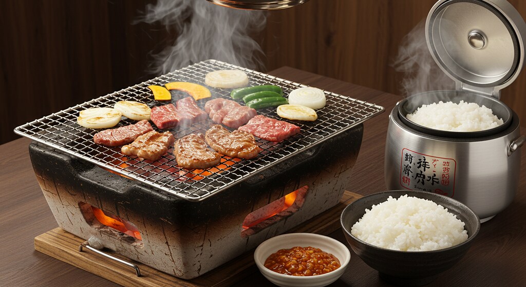 摩訶不思議食堂の炭火焼肉食べ放題