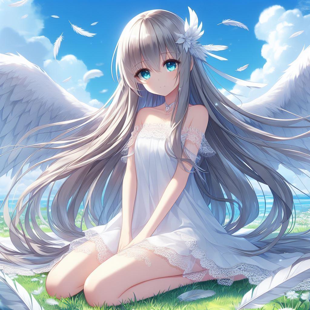 白い翼の生えた少女🪽