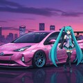 初音ミクとプリウス 2枚目