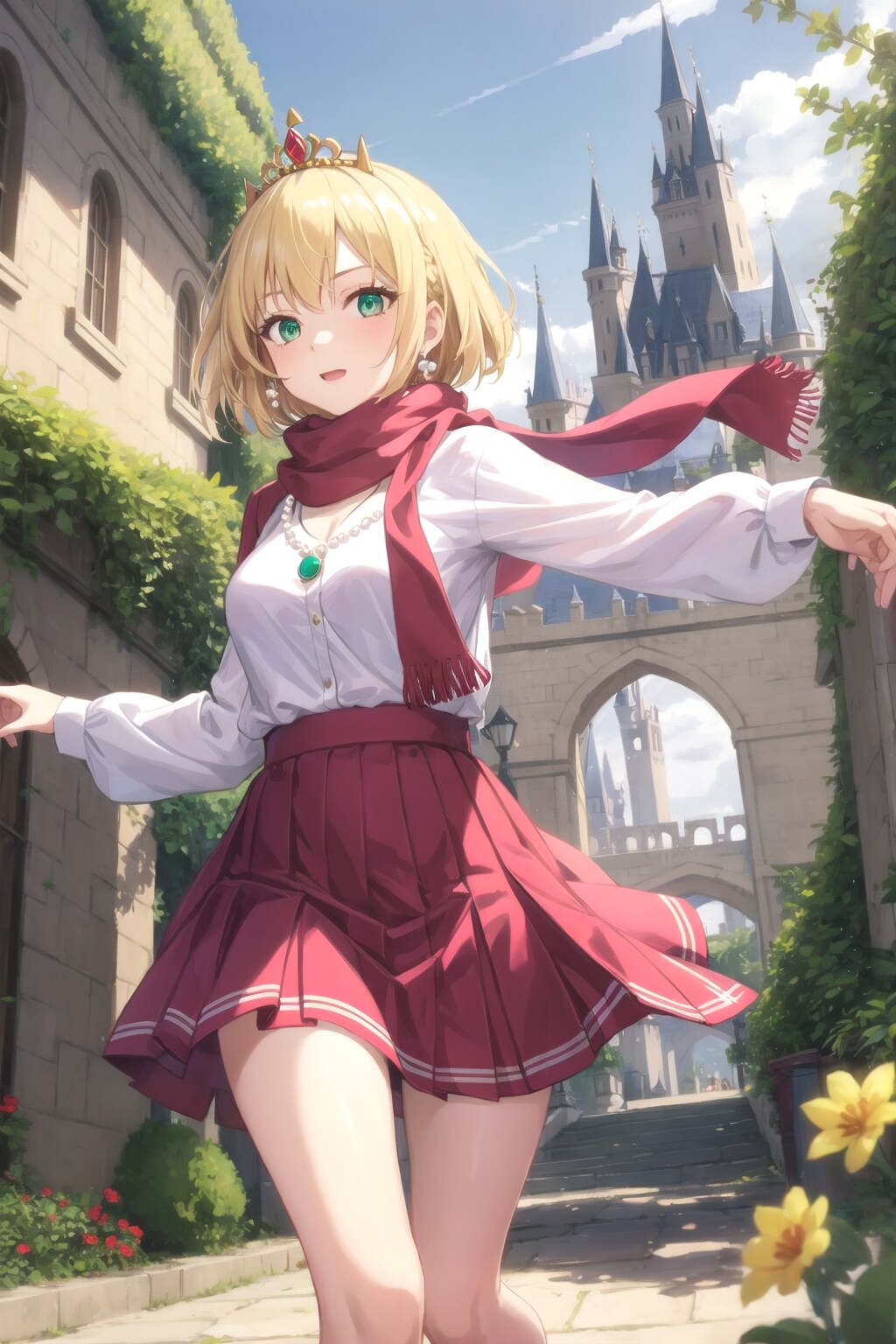 走るお嬢様
