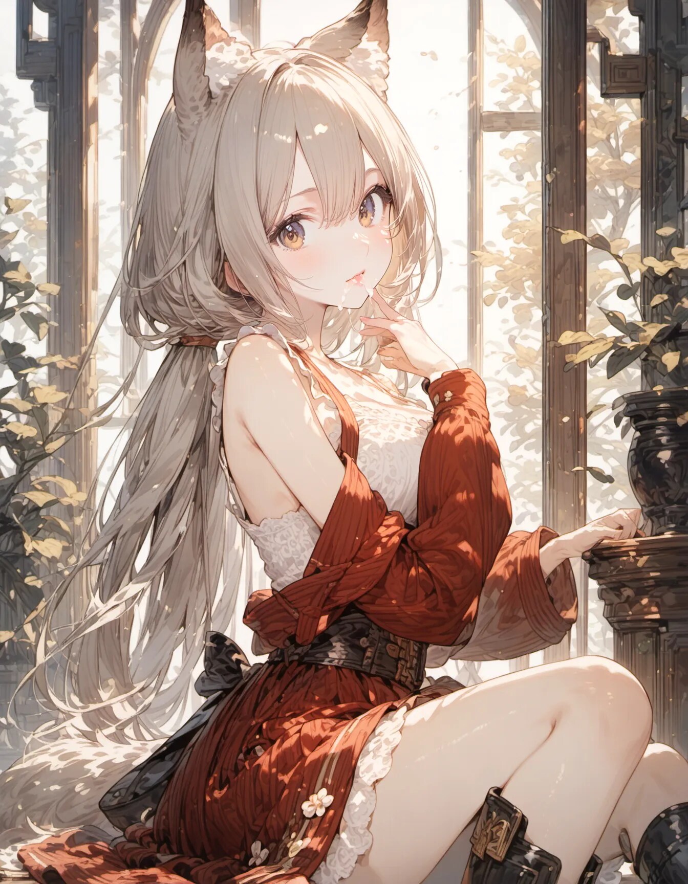 Whispers by the Window | の人気AIイラスト・グラビア