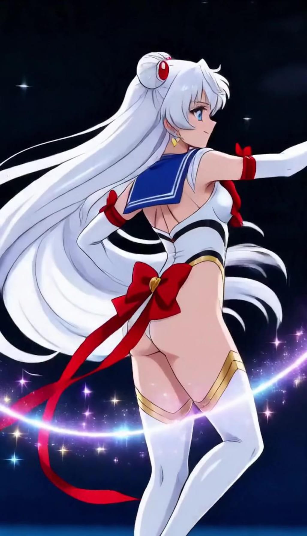 （正義（性技）の必殺技バンク💕パラパラ疑似アニメ♪）ディルドに聖なるパワーが宿った時！悪のハイレグ美少女を滅する必殺技を放つ正義（性技）のロッドになる！