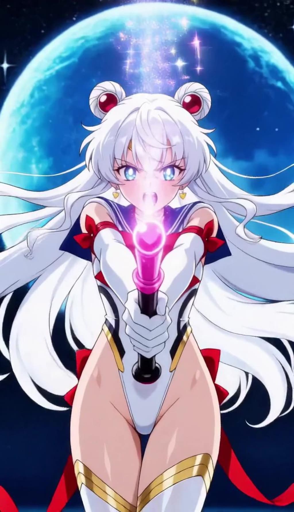（正義（性技）の必殺技バンク💕パラパラ疑似アニメ♪）ディルドに聖なるパワーが宿った時！悪のハイレグ美少女を滅する必殺技を放つ正義（性技）のロッドになる！