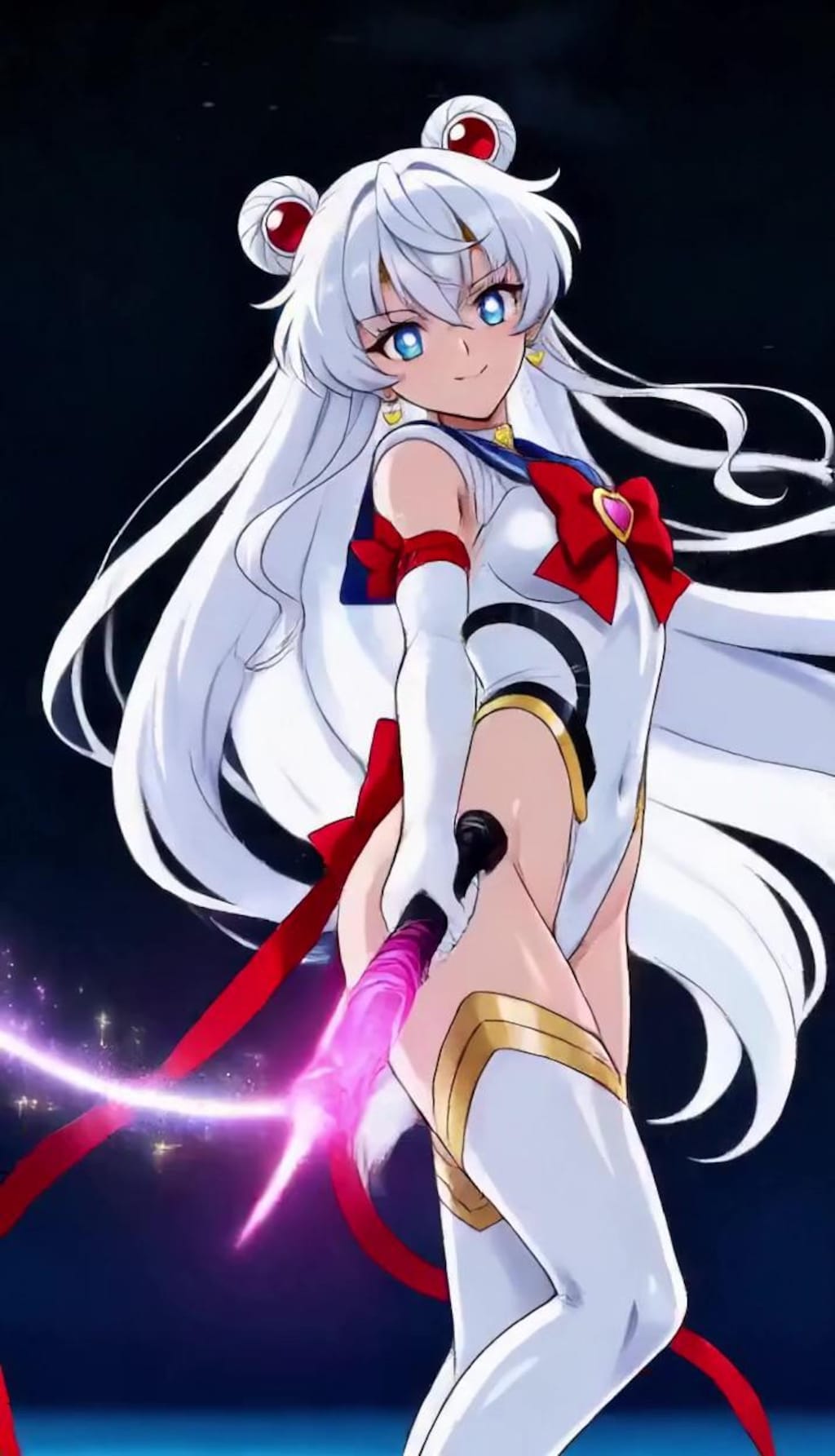 （正義（性技）の必殺技バンク💕パラパラ疑似アニメ♪）ディルドに聖なるパワーが宿った時！悪のハイレグ美少女を滅する必殺技を放つ正義（性技）のロッドになる！