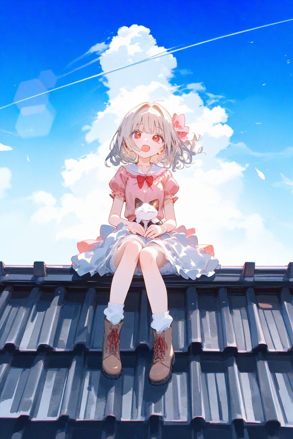 屋根の上の日向ちゃん