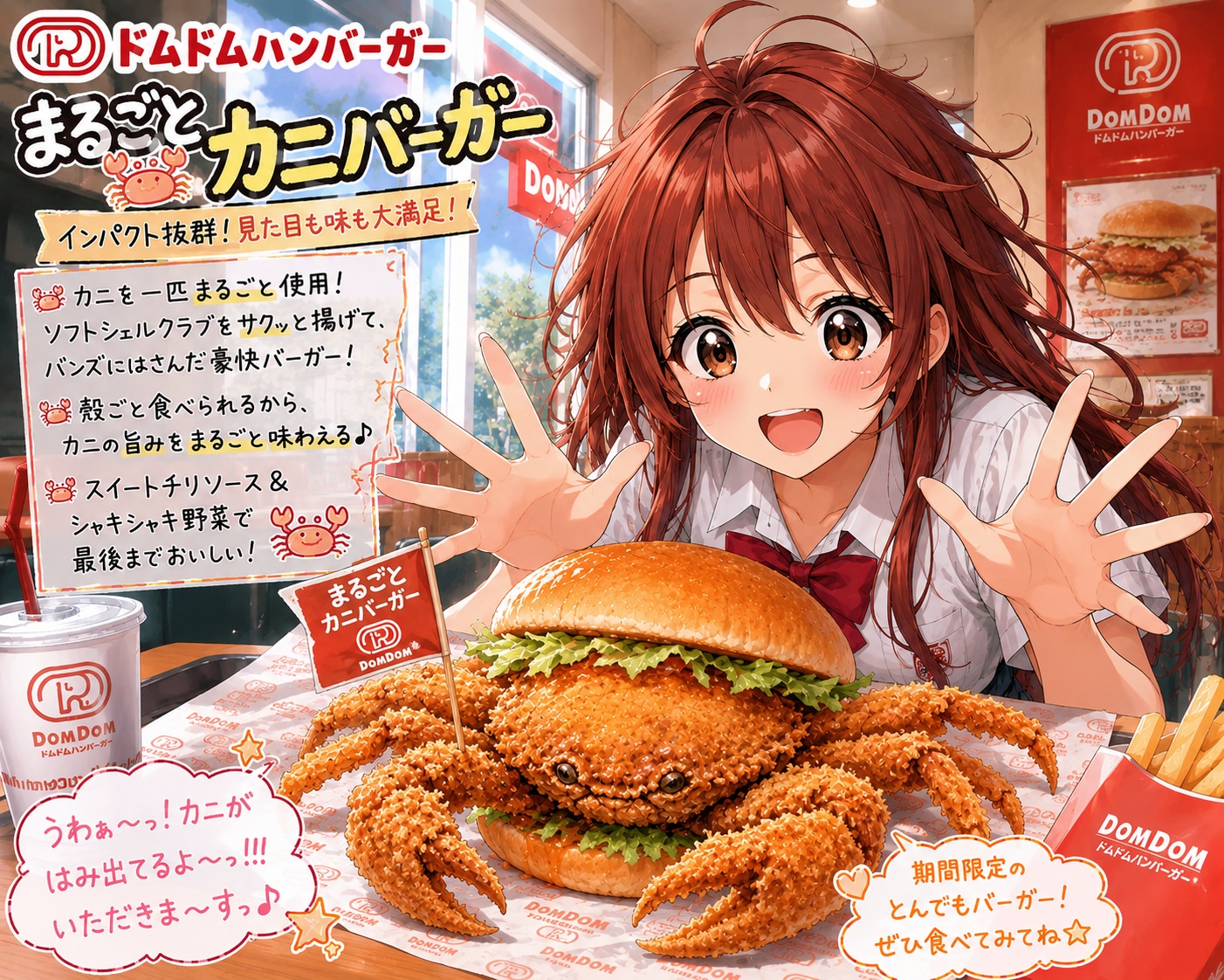 まるごとカニバーガー🦀