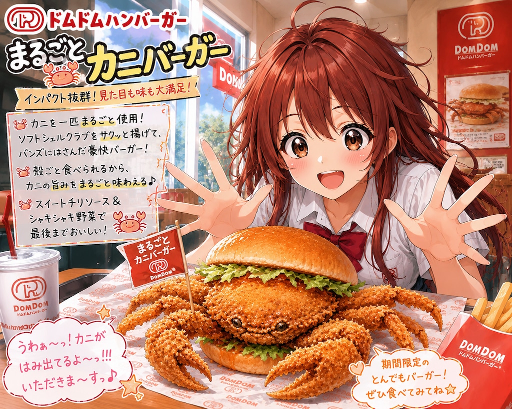 まるごとカニバーガー🦀
