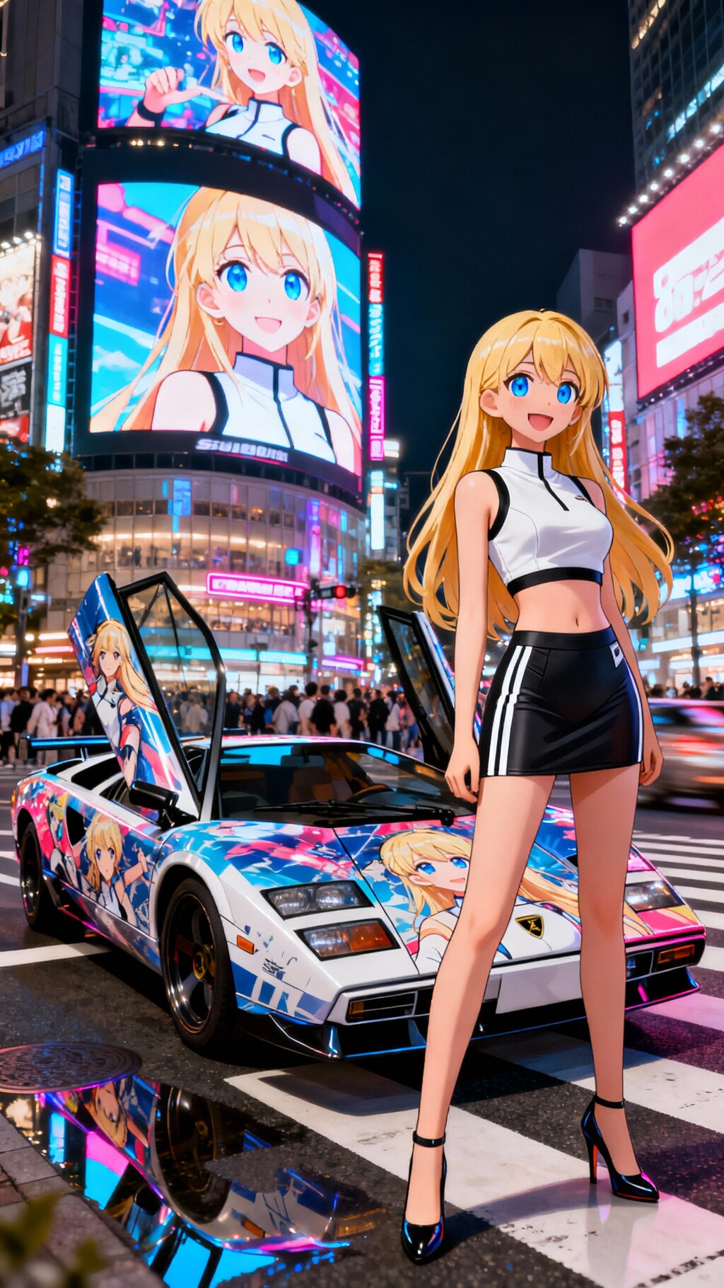 美女と車