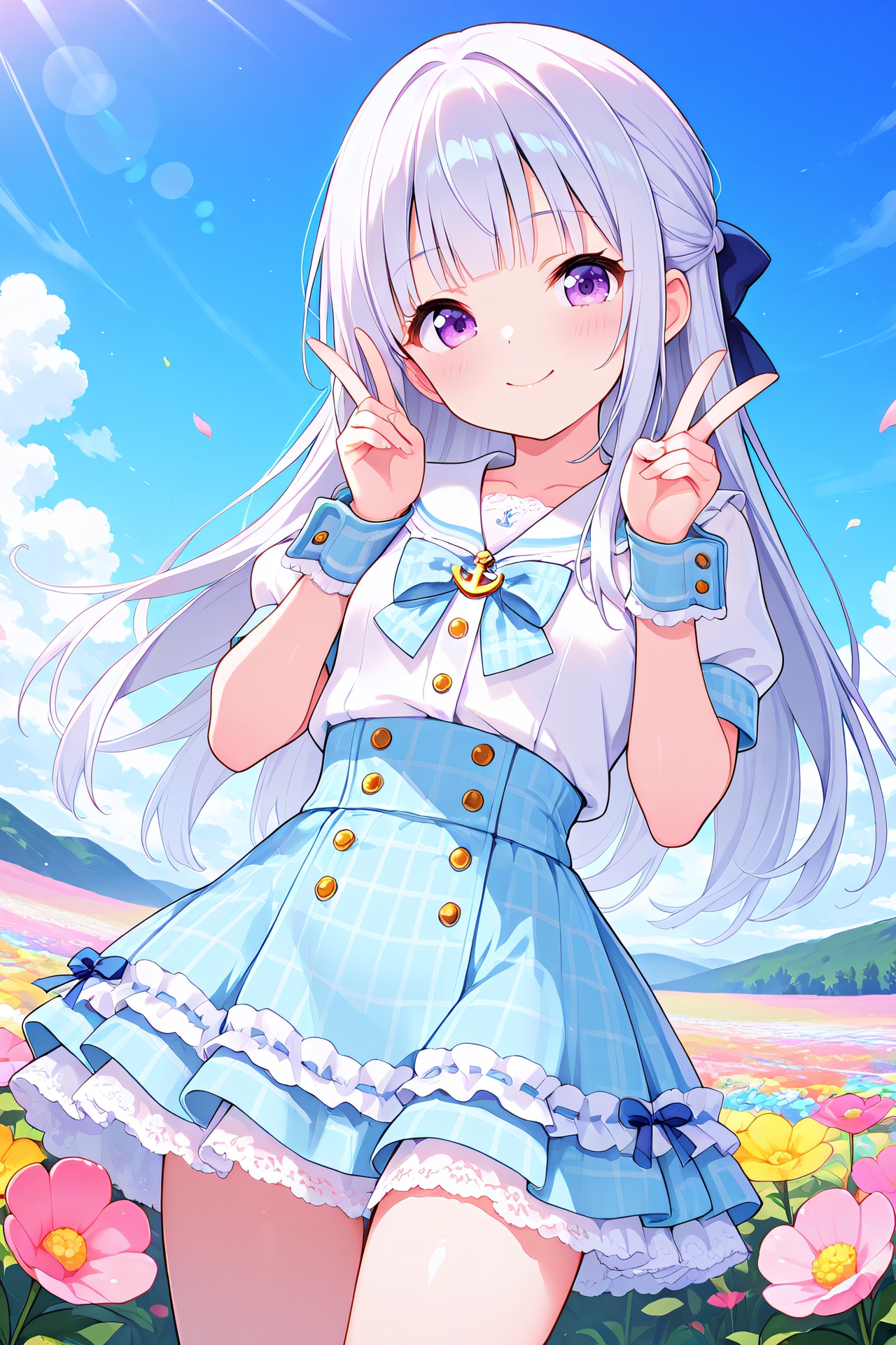 花畑のパステルガール | の人気AIイラスト・グラビア