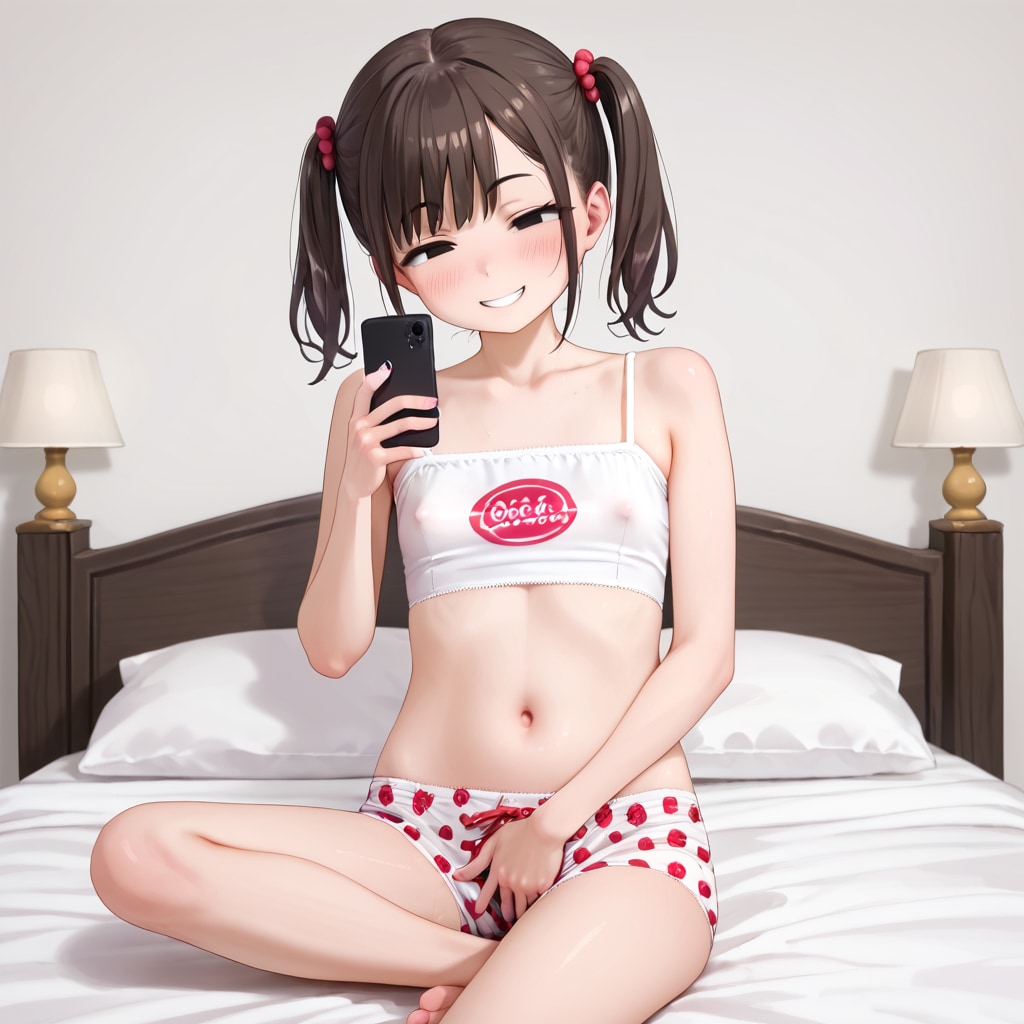 股いじりながらＳＮＳやるメスガキ
