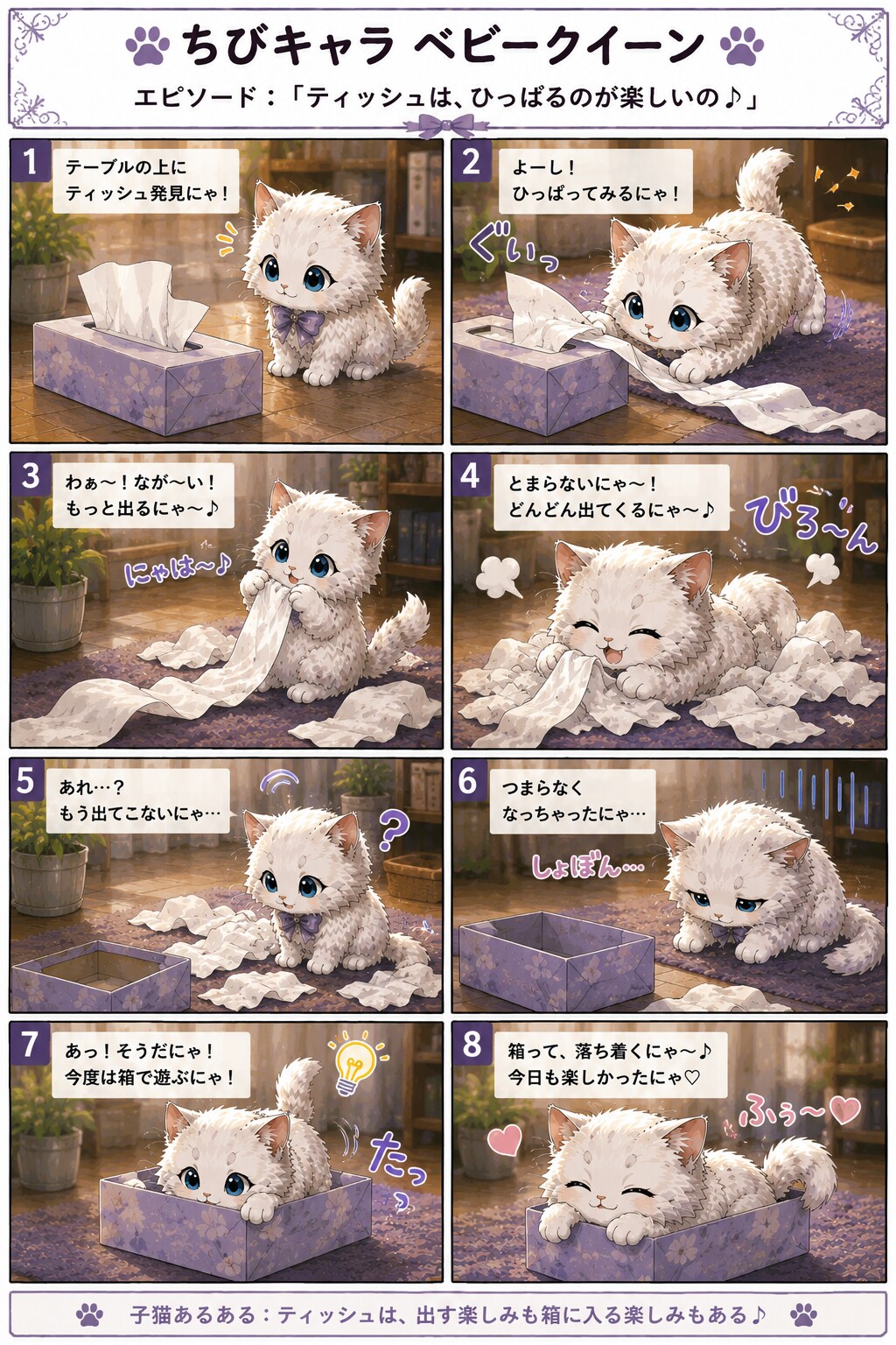 猫漫画コンテンツ6シリーズ  #サイベリアンのクィーン  #ちびキャラ #ベビークイーン  #クイーンと無職のおっさん現代版  #クイーンと無職のおっさん江戸版  #ナコは今日もそばにいる  #久遠と