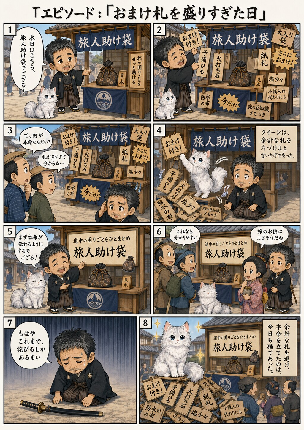 猫漫画コンテンツ6シリーズ  #サイベリアンのクィーン  #ちびキャラ #ベビークイーン  #クイーンと無職のおっさん現代版  #クイーンと無職のおっさん江戸版  #ナコは今日もそばにいる  #久遠と