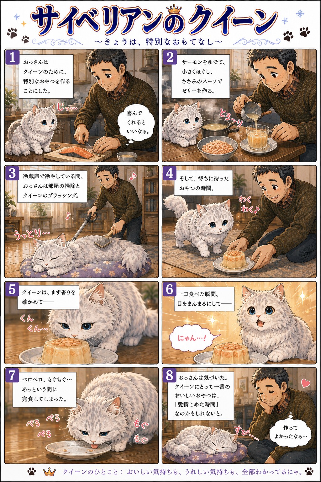猫漫画コンテンツ6シリーズ  #サイベリアンのクィーン  #ちびキャラ #ベビークイーン  #クイーンと無職のおっさん現代版  #クイーンと無職のおっさん江戸版  #ナコは今日もそばにいる  #久遠と