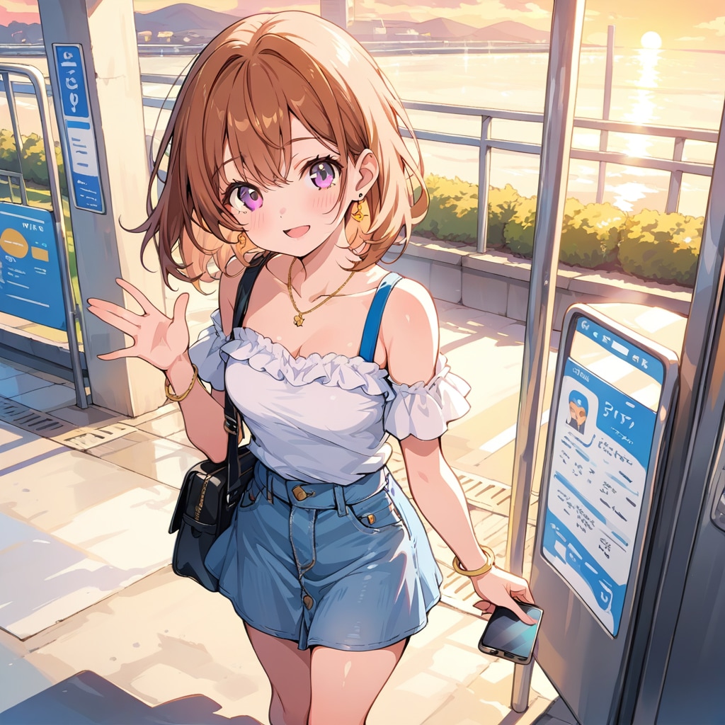 デートの帰りの女の子 | の人気AIイラスト・グラビア