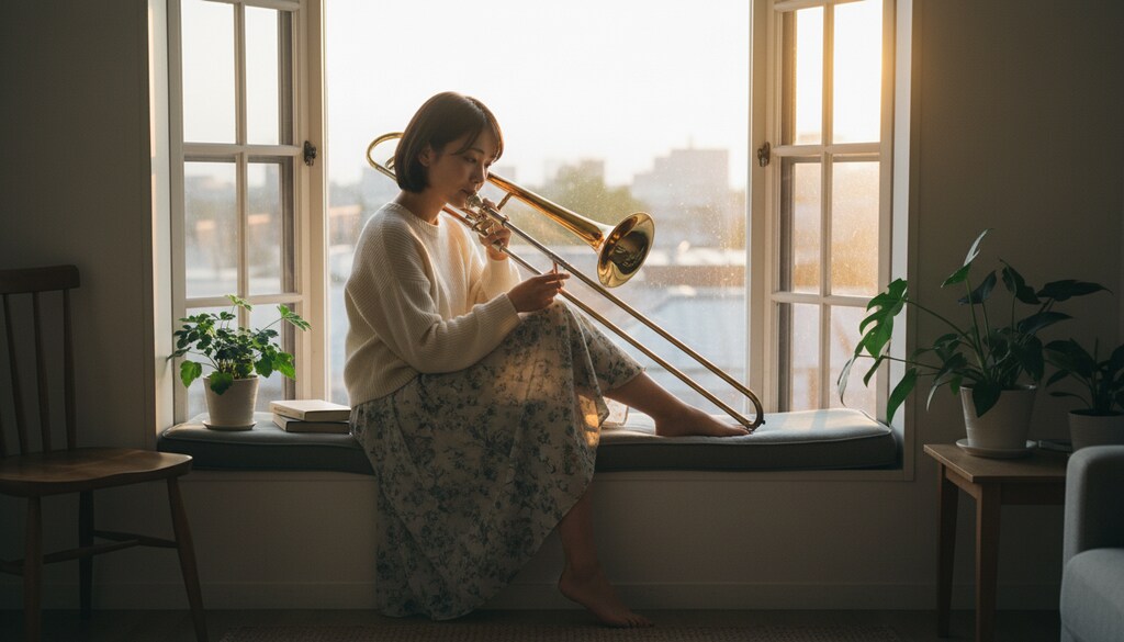 夕陽に溶けるトロンボーンの調べ