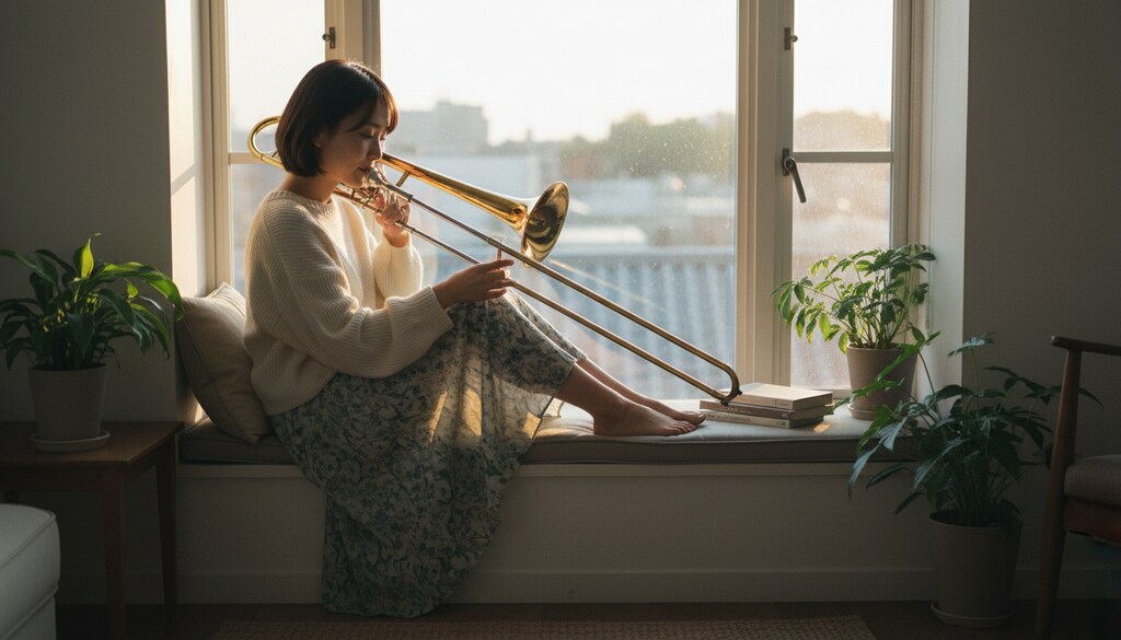 夕陽に溶けるトロンボーンの調べ