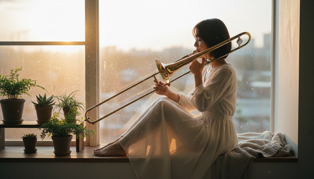 夕陽に溶けるトロンボーンの調べ