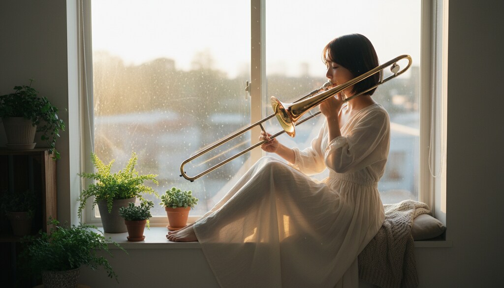 夕陽に溶けるトロンボーンの調べ