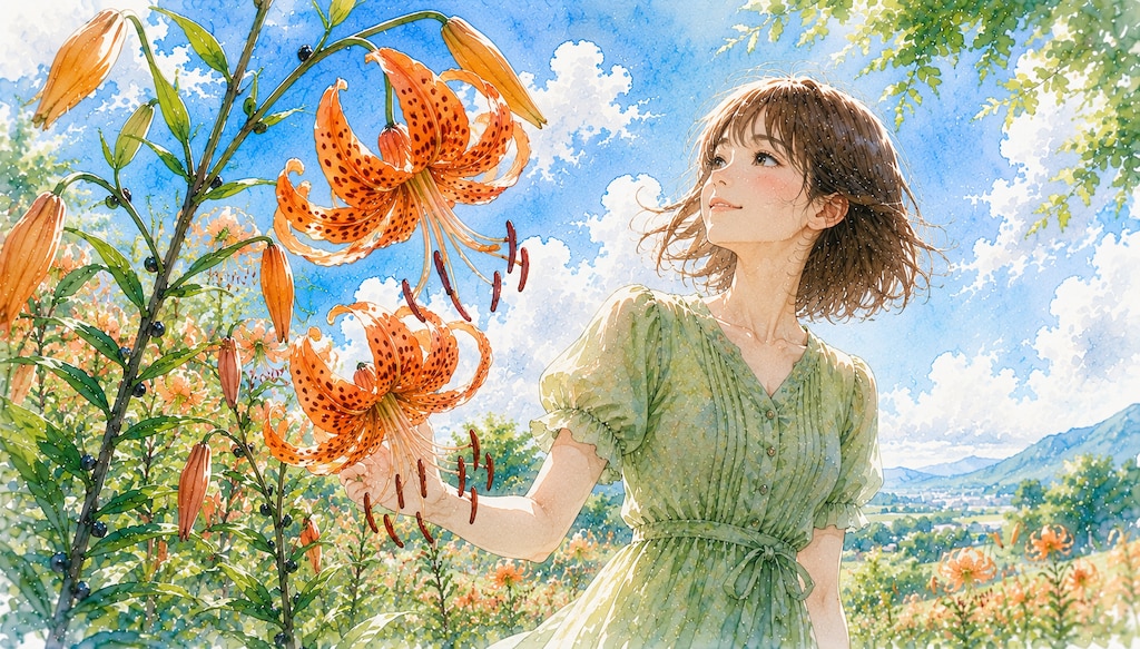 誕生花　0901 オニユリ