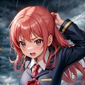 台風と闘う少女シリーズをちびキャラ化したつもりが・・・ 2枚目