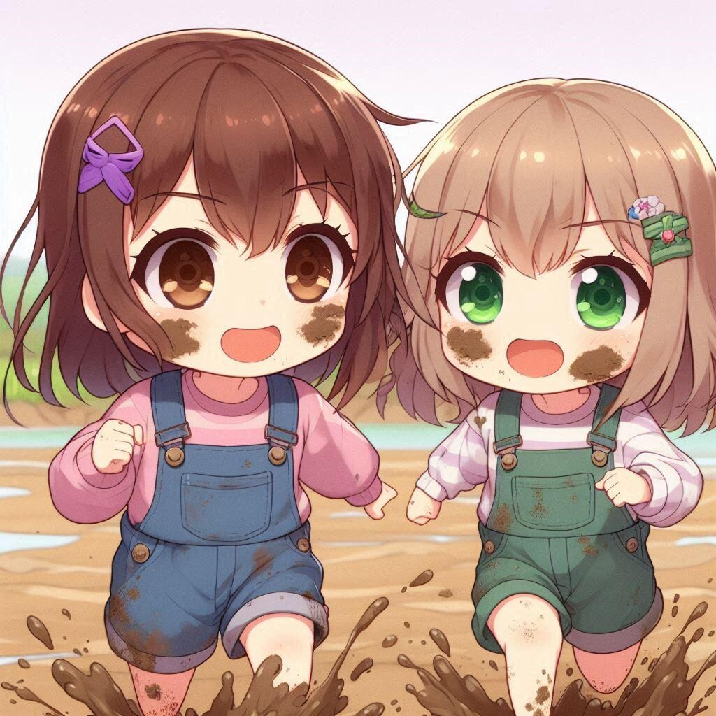 干潟で遊んだよ！