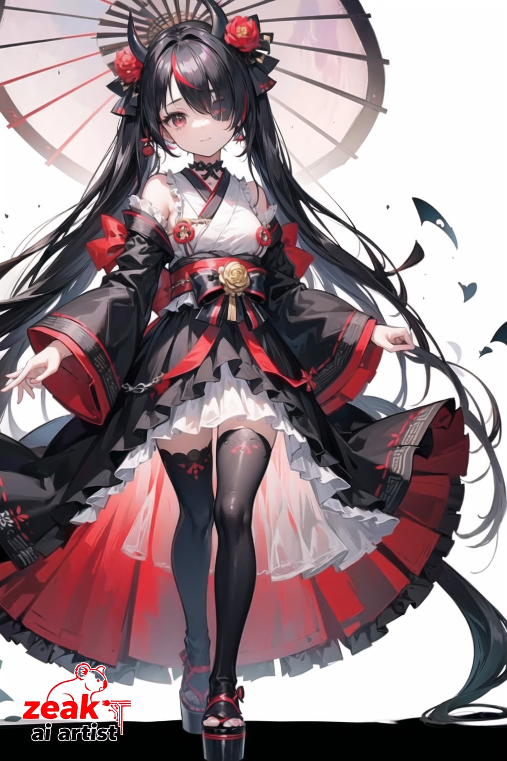 和風モダン鬼娘