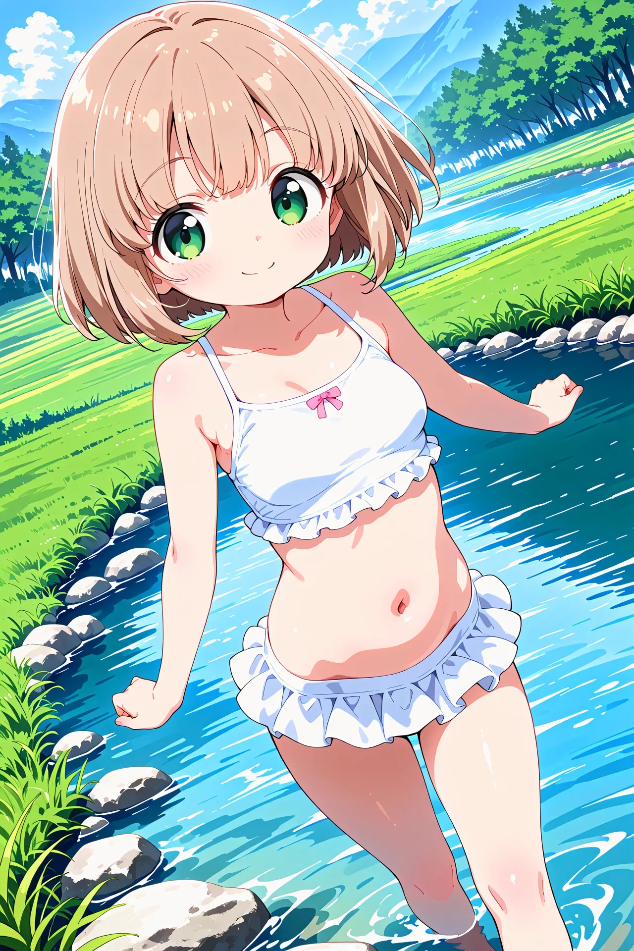 こはるちゃんの川遊び