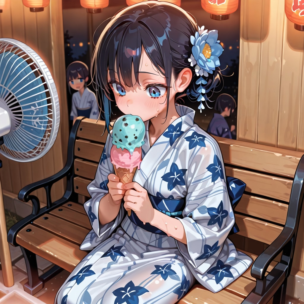 夏祭り暑いから冷たいもの