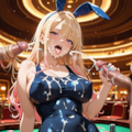 カジノ＄スク水バニー💦ギャル❤ 6枚目