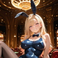 カジノ＄スク水バニー💦ギャル❤ 3枚目